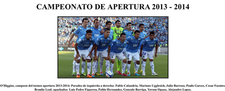 Univ. Católica 0-1 O´Higgins